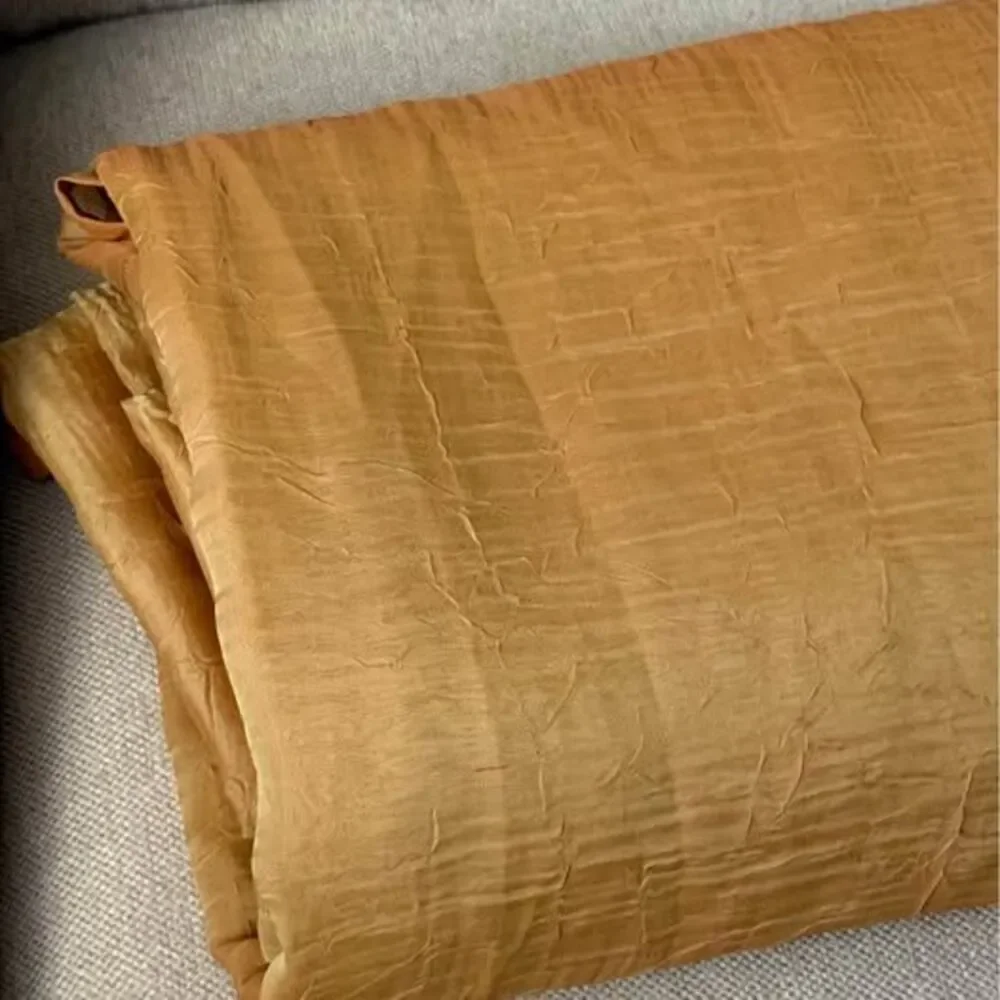 Gold Crushed Texture Curtains